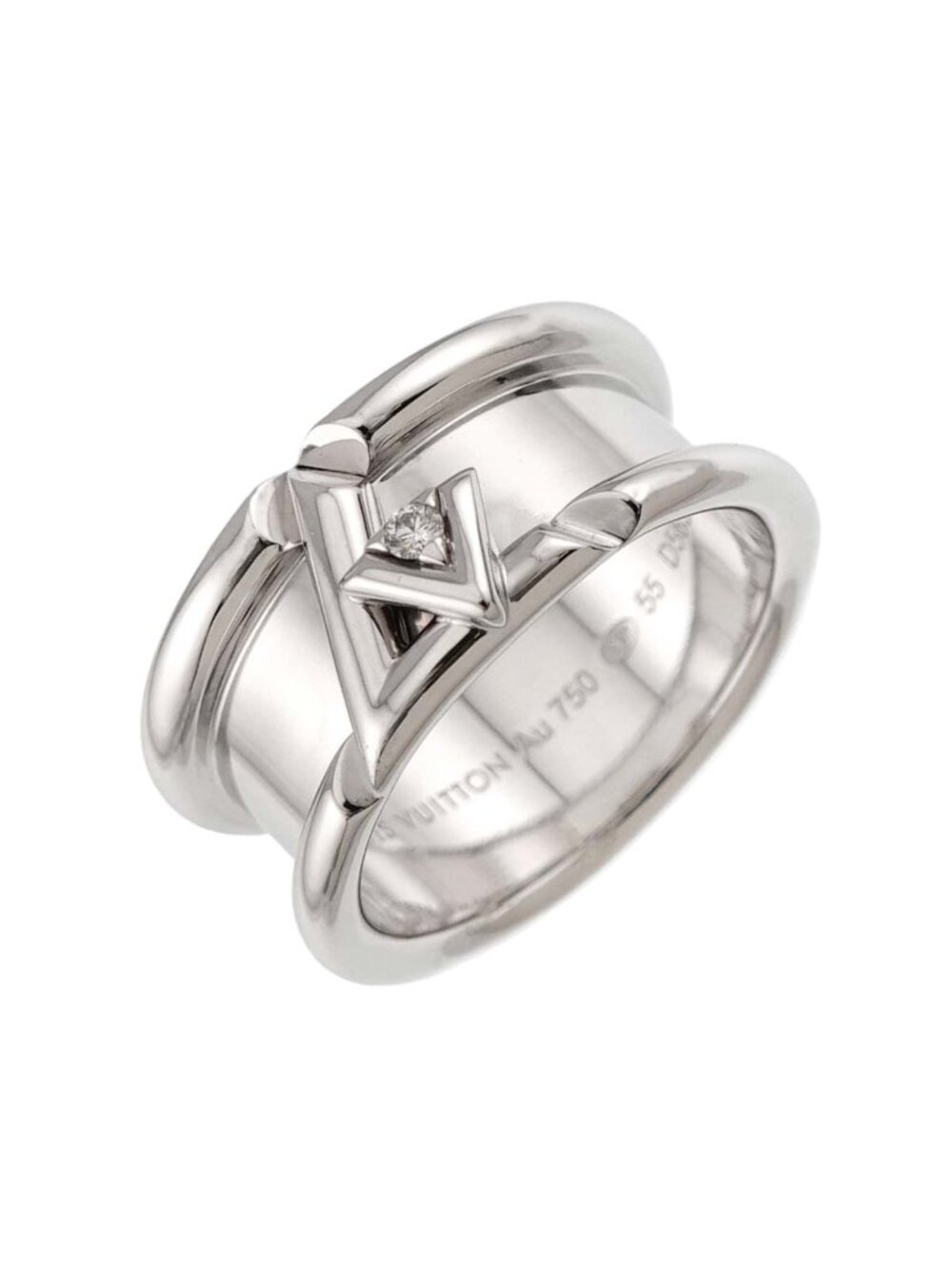 Louis Vuitton Volt One 55 Ring Diamond 18K White Gold